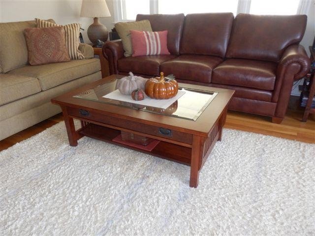 Mission-style solid wood coffee table